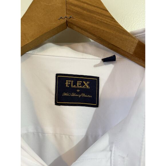 Flex Mens Luxury Collection White Long Sleeve Button Down Shirt 4XL - Picture 3 of 7